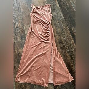 Zara One Shoulder Blush Dress